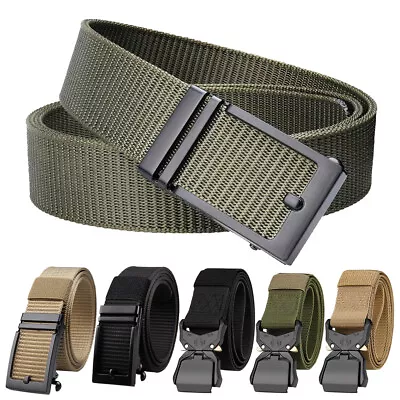 Men's Military Tactical Belt Adjustable Buckle Gun Belt Quick Release Army Belts • $12.98