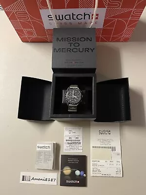 Omega X Swatch Moonswatch Mission To Mercury Watch -Authentic- With Receipt • $378.90