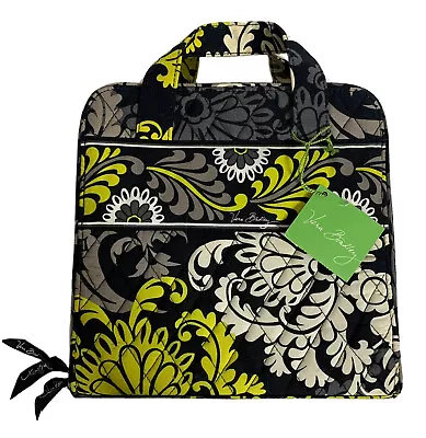 Vera Bradley Tech Organizer Baroque Black Yellow Floral Zip Mesh Pockets New • $18.99