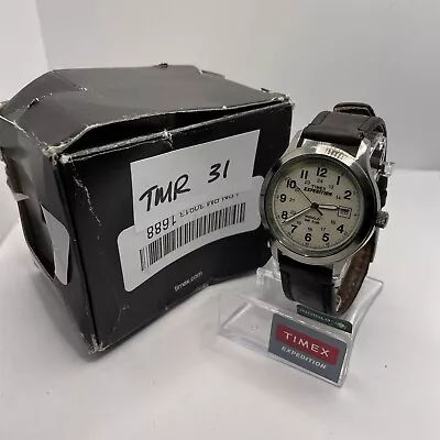 Timex 905 Y6 Expedition Metal Field Men's Brown Leather Analog Dial Watch TMR31 • $39.99