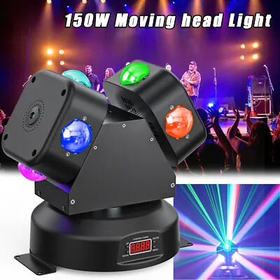 150W Laser Moving Head Light 8 LED Rotating Beam Lights RGBW Stage DJ Lighting • $129.19