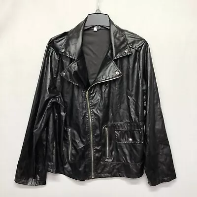 Grease Men T Birds Faux Leather Moto Jacket Costume 2018 Size M/L M126 -23 • $29.99