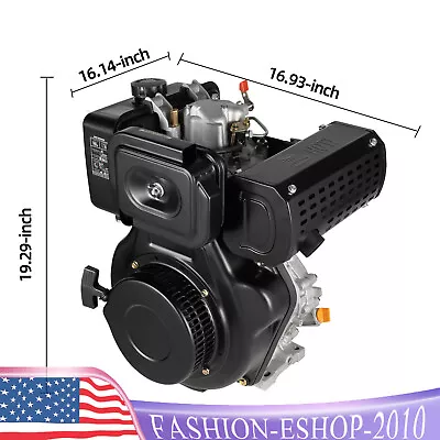 186F Diesel Engine 10HP 4 Stroke 406cc Air-Cooled Single Cylinder Machinery USA • $449.10