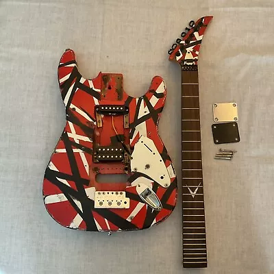 EVH Ed Van Halen Style Guitar - Frankenstrat Stratocaster Style - Poor Condition • £16.01