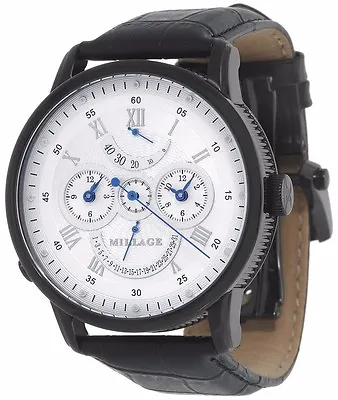 Millage The Retrograde Elite Collection M9014 Dual Time Skeleton Back Auto Watch • $3097.01