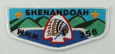 Shenandoah Lodge 258 Flap Stonewall Jackson Area Council WHT Bdr. [OAX800] • $8.95