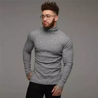 Men Turtleneck Sweater Winter Thick Warm Cashmere Slim Wool Knitwear Pullover • $19.89