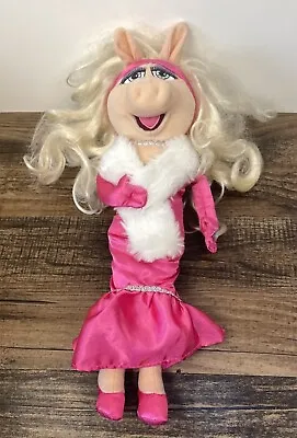 Disney Miss Piggy 14  The Muppets Movie Plush Doll Stuffed Pink Dress Scarf • $14.99