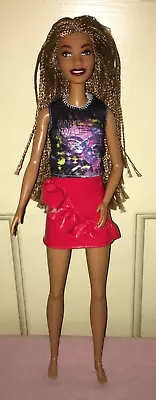 Barbie – Long Textured Hair; Brown Eyes; Mahogany Parted Lips; Hard Plastic Legs • $6.99