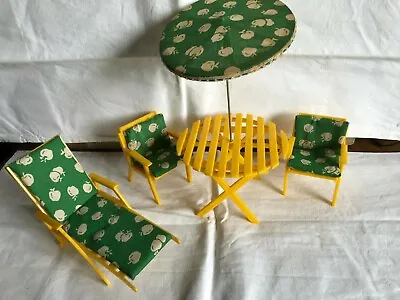 Vintage Patio Set Barbie Sindy Skipper Play Set Furniture 1960s MCM • $125