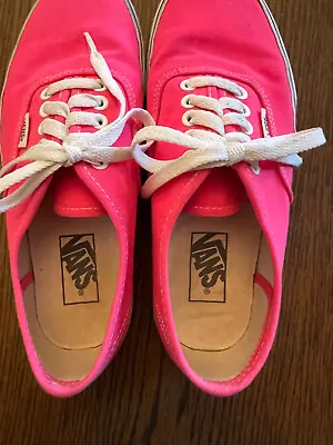 Hot Pink Vans Women's Lace-up Sneaker Shoe Size 8 • $20