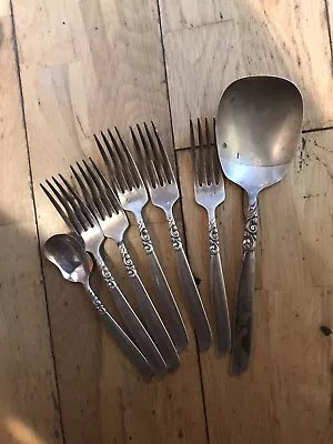 Vtg Community South Seas Silver Plate Forks & Rare Serving & Sugar Spoon (HB • $11.81