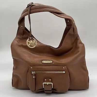 NWT Michael Kors Large Shoulder Tote Purse Handbag Austin Leather Brown $348 • $119.99