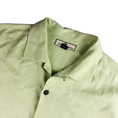 Tommy Bahama Men’s 100% Silk S/S Button Camp Shirt Mint Green • Medium • $25.26