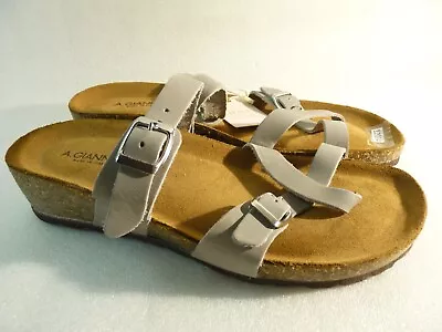 A. Giannetti Women SHoes Sandals Gray Slide Wedge Size 8 SKU 12004 • $28.50