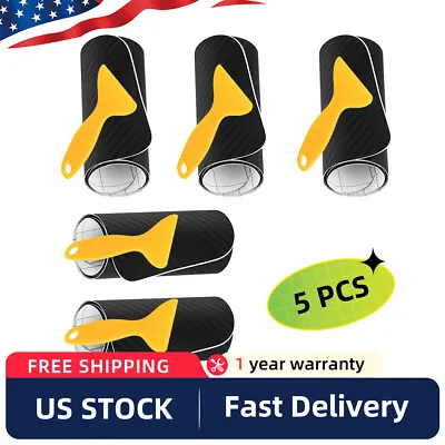 5X 4D Black Sticker Rear Bumper Kit Guard Sill Plate Trunk Protector Trim Cover • $17.07