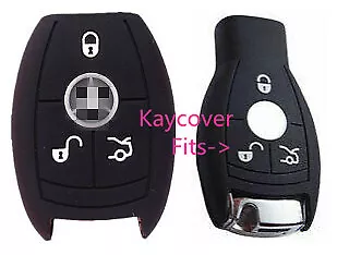 BLACK SILICONE CAR KEY COVER For MERCEDES BENZ W203 W210 W211 AMG W204 C200 C250 • $8.99