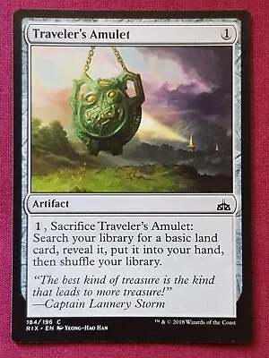 Magic The Gathering RIVALS OF IXALAN TRAVELER'S AMULET Artifact Card MTG • $5.99