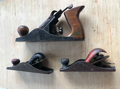 Lot Of 3 VTG USA Hand Wood Planes • $39.99