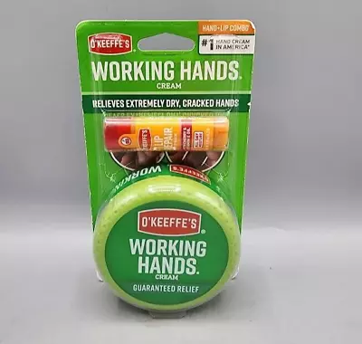 O'Keeffe's Working Hands Cream Hand + Lip Combo Pack For Guaranteed Relief • $12.99