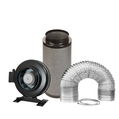 Fox Carbon Fan Filter Kit 4 5 6 8 10 12 Inch Hydroponics Extraction Unit • £63