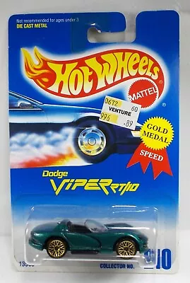 Hot Wheels 1992 Collector #210 Green DODGE VIPER RT/10 Lace Wheels • $2.50