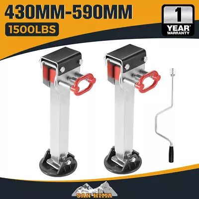 2x 430mm Drop Down Corner Steadies Stabilizer Legs Caravan Camper Trailer • $169.95