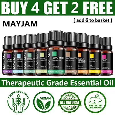 $4.99 • Buy MAYJAM 10ml Pure Essential Oils Diffuser Aromatherapy Therapeutic Grade Oil Soap