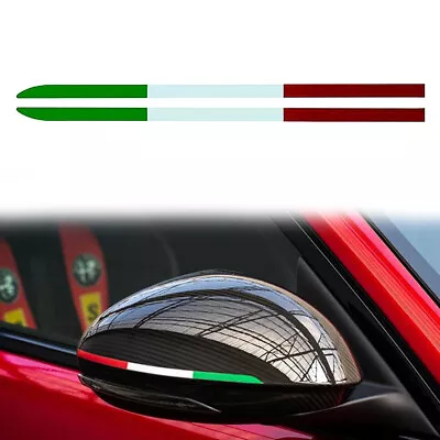 1Pair Italy Flag Logo Italian Decal Car Stickers Side Mirror Stripe Racing • $4