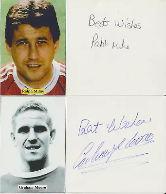 18/ Manchester United Rare Signed Cards Graham Moore And Ralph Milne • £7.99