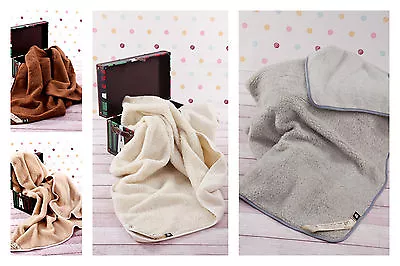 £45.60 • Buy Sale! Woolmark Merino Pure Wool Blanket Natural Sofa Bed Throw Cover All Sizes 