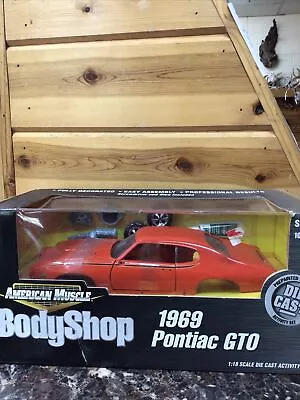 Ertl Collectible American Muscle Body Shop 1:18 Scale Orange 69 Gto Judge In Box • $150