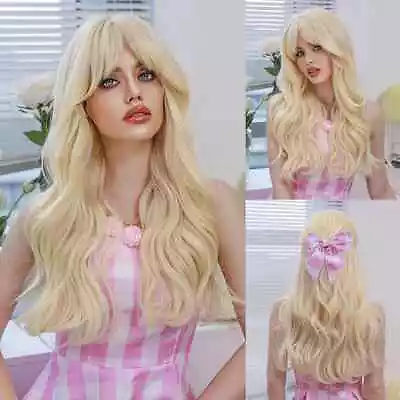 Barbie Wig Long Blonde Wigs For Women Daily Cosplay Halloween Party Fake Hair • $29.43