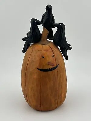 Williraye Studio WW6004 1999 Jack O’ Lantern And Crows Folk Art Figurine • $29.95