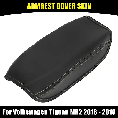 Car Center Console Lid Armrest Cover Protector Black For VW Tiguan MK2 16-19 • $15.50