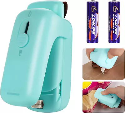 Mini Bag Sealer Portable Mini Chip Bag Sealer Heat Seal With Cutter & Magnet  • $18.43