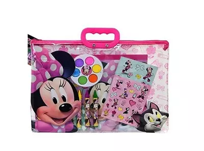 Minnie Mouse Stationery In Zipper Tote Set 12PCS • $11.99