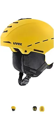 Uvex Legend Pro Ski Helmet Size 52-55 Yellow Mat RRP £99 • $86.31