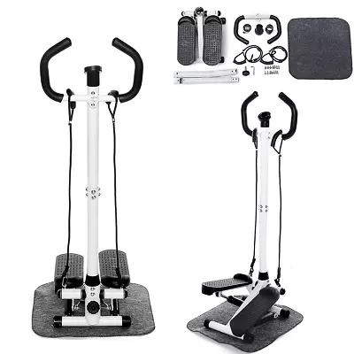 Mini Stepper Step Machine With Resistance Bands LCD Monitor Exercise Home Gym US • $39.98