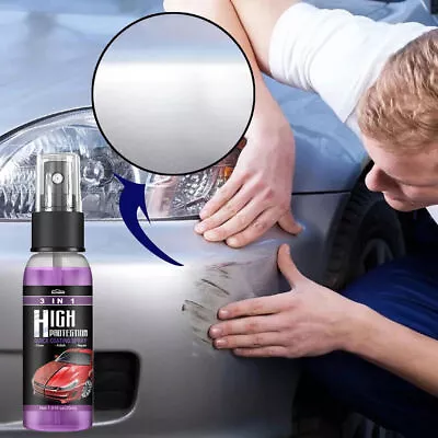 3 In 1 Coating Spray High Protection Quick Coat Tool Ceramic Hydrophobic Car Wax • $4.19