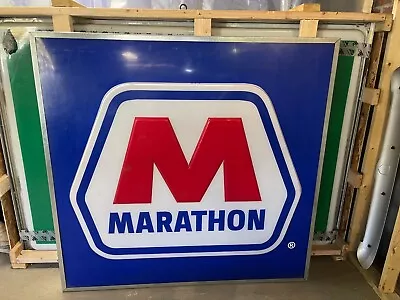 Marathon Gas Oil Large Advertising Sign 58x58 NOT Lighted But Could Be Easily • $2499