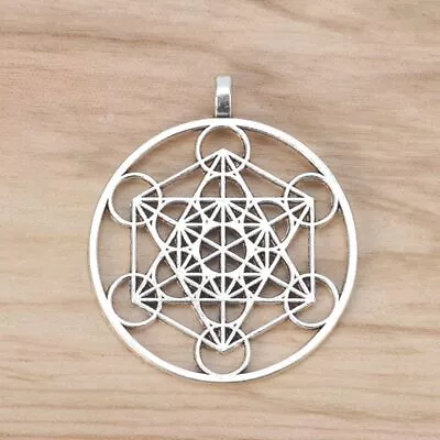 $6.49 • Buy Metatron's Cube - Silver Or Gold Sacred Geometry Pendant For Jewelry / Necklace