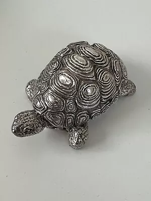 Italian Sterling Silver Turtle Figurine Alessandro Magrino Boxed • £48