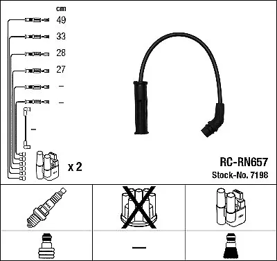Ignition Cable Kit For RENAULT:CLIO IICLIO Mk IILUTECIA IICLIO MIO II • £34.39