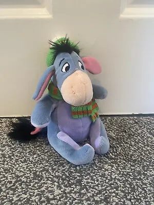 Disney Winter Christmas Eeyore Plush Soft Toy Hat Scarf Donkey Winnie The Pooh • £9.99
