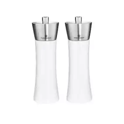 Zassenhaus Augsburg Stainless Steel And White Salt And Pepper Mill Set • $99.95