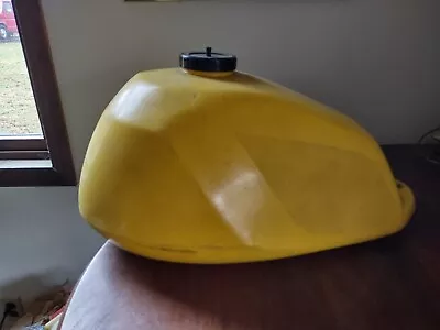 Yellow Plastic  Motorcycle Gas Fuel Tank Cell Vintage • $199