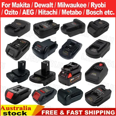 Adapter For Makita Dewalt Milwaukee Ryobi 18V Li-ion Battery Adaptor Converter • $34.99