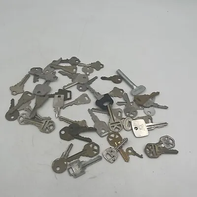 Lof Of ~50 Vintage Keys Brass Steel Car House Locks Suitcase Briefcase See Pics • $17.95