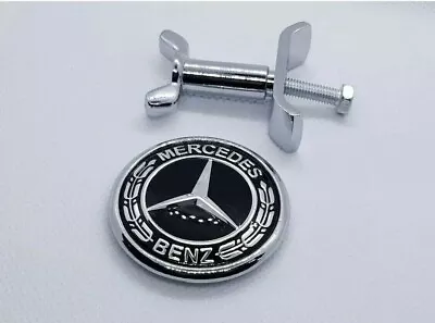 Fit Mercedes Benz Bonnet Badge Hood Emblem Sticker C S E Class 44mm W204 W211 • $9.97